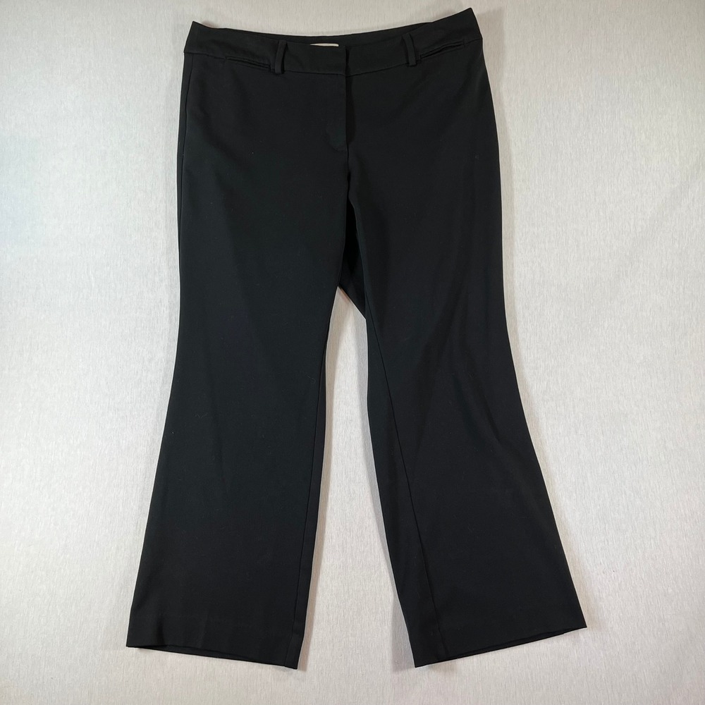 LOFT Outlet Curvy Dress Pants 14P Black Petite Stretch Work Trousers
